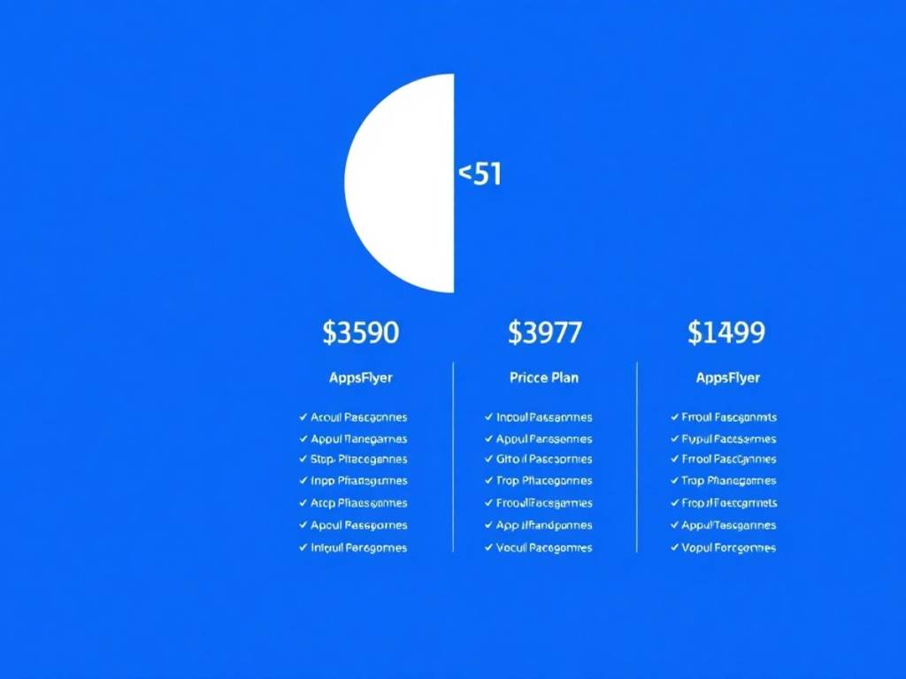 Minimalistic vector art of AppsFlyer pricing and plans.