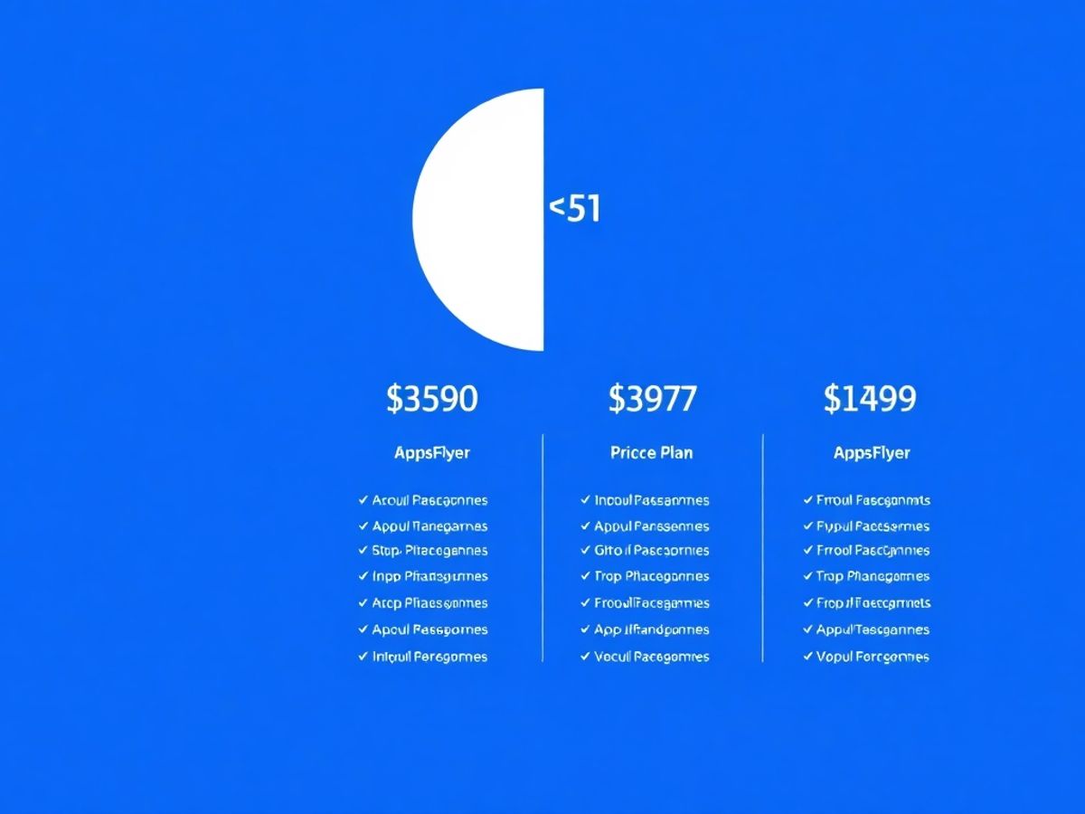 Minimalistic vector art of AppsFlyer pricing and plans.